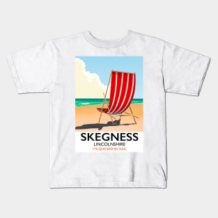 Skegness Lincolnshire beach poster Kids T-Shirt